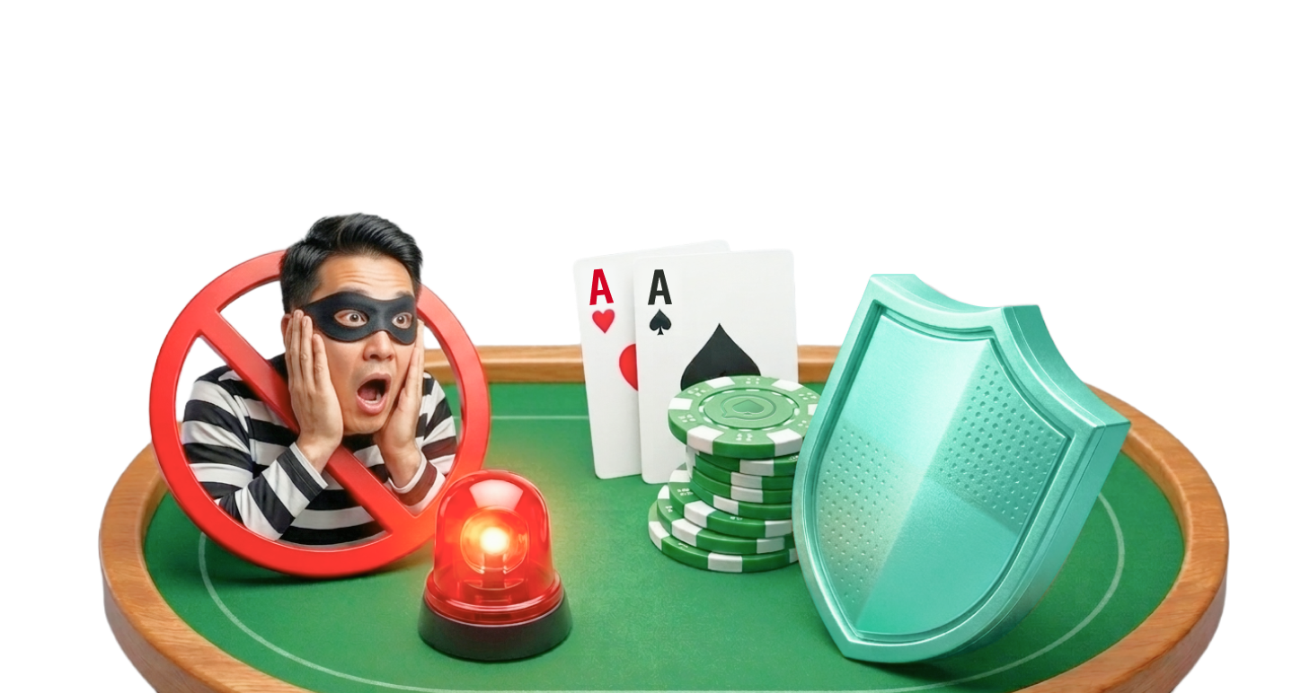 WePoker 安全盾牌与风险提示宣传视觉